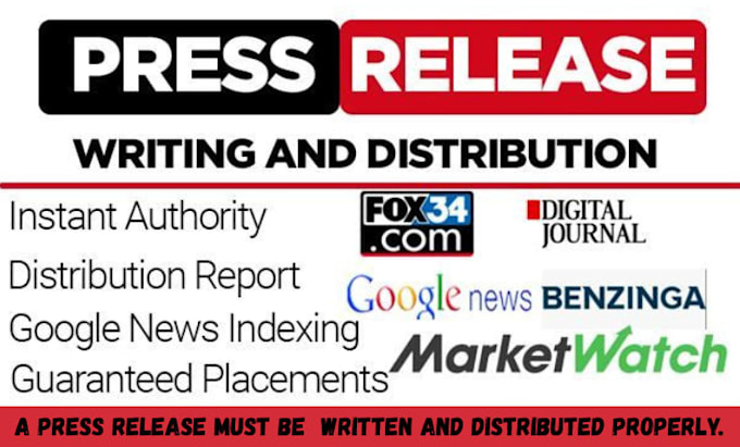 do press release writing and distribution, pr publishing on top media outlets
