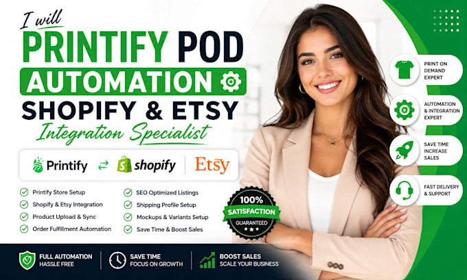 printify pod automation shopify etsy integration specialist