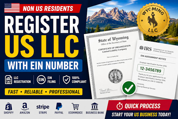 register US llc with ein for non US residents