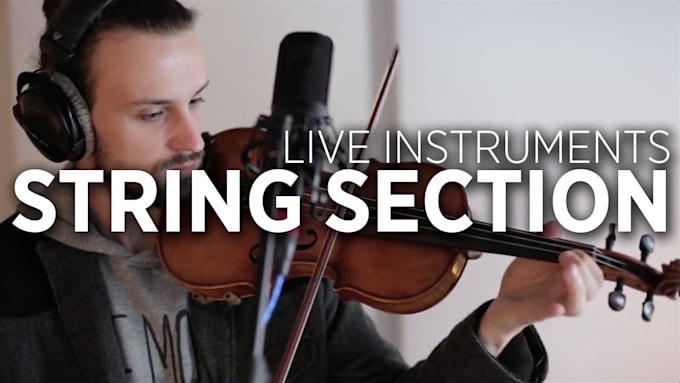 record live orchestral strings section using violin, viola or cello for you
