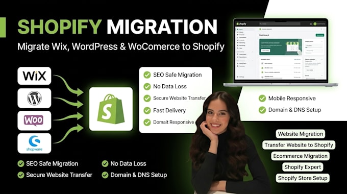 migrate wix to shopify wordpress website shopware woocommerce to shopify