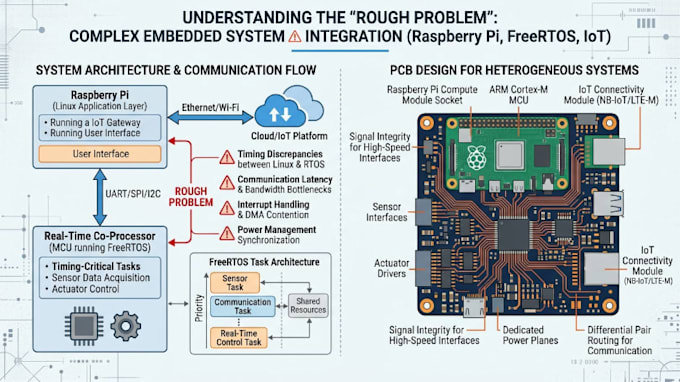 design pcb and embedded systems for raspberry pi rtos freertos and  iot