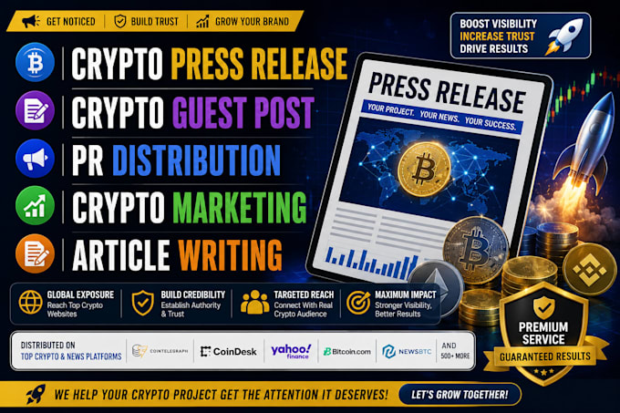 crypto press release crypto guest post pr distribution crypto marketing article
