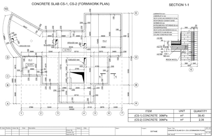 design complete structural drawing for architectural building, autocad 2d layout
