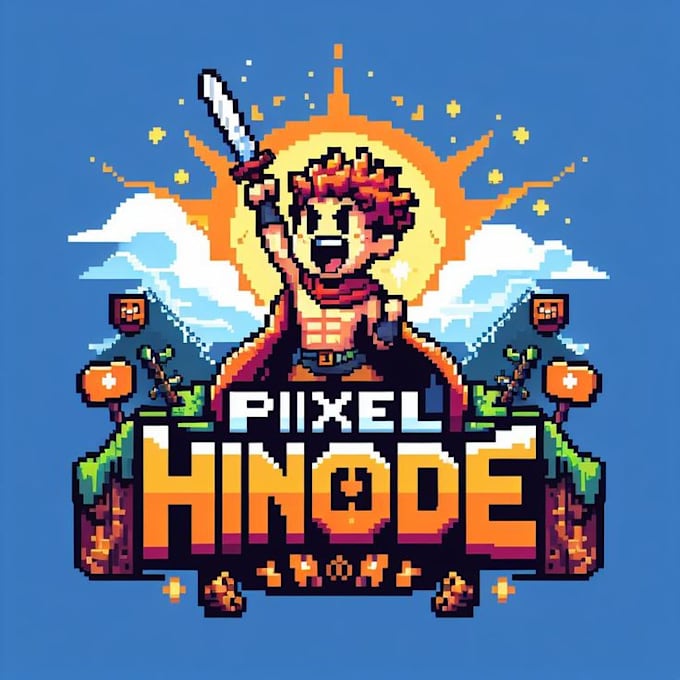 design pixel art character, logo, background, pixel avatar and pixel animation