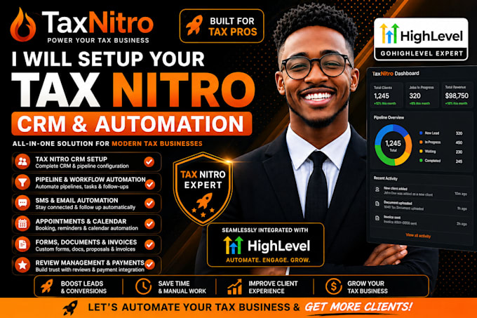 setup tax nitro canopy CRM tax software setup accounting workflow automation