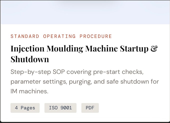 create professional sops and maintenance documents
