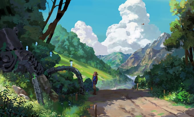 create professional 2d game UI design and environment art