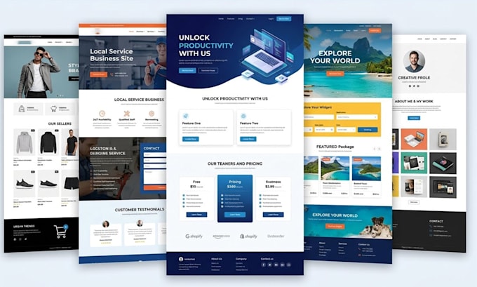 design redesign responsive wix landing page for new startup business