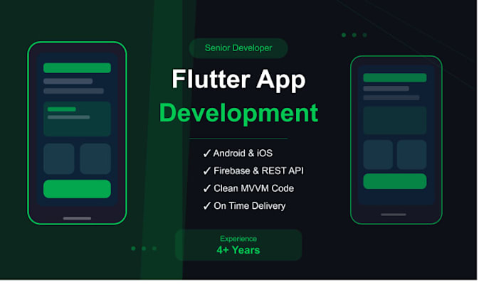 develop a professional flutter app for android and ios