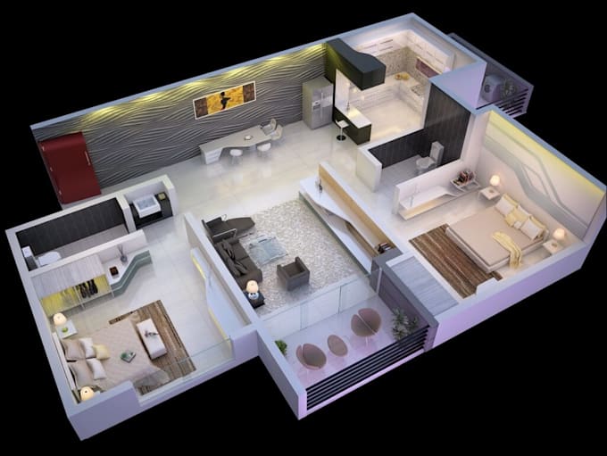 make 3d floorplan, walkthrough, interior