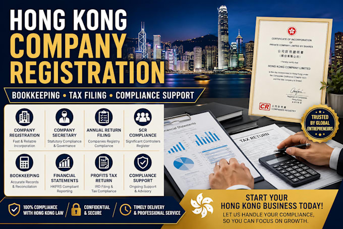 provide hong kong company registration bookkeeping tax filing and ird filling