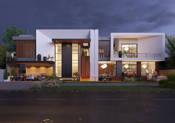 3d architectural exterior design and rendering in sketchup