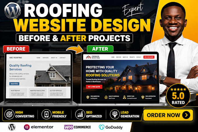 build a roofing website for your roofing company