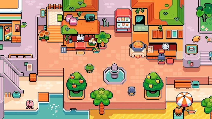 create pixel tileset, game map, tilemap, pixel background, isometric tileset