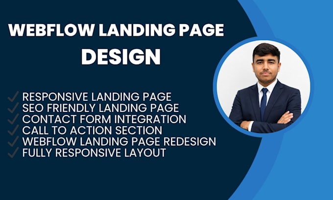 design a responsive landing page in webflow