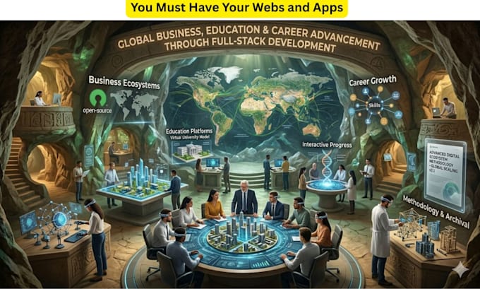 develop websites, enterprise mobile apps for businesses, education, and career