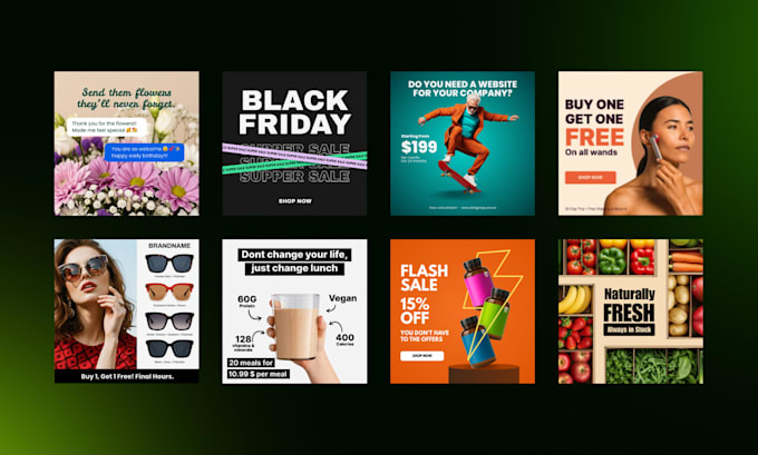 design high converting social media ad banners