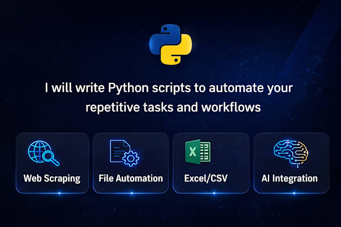 write python scripts to automate your repetitive tasks and workflows