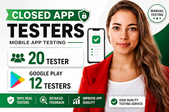 provide closed testing 12 testers 20 testers mobile app testing google console
