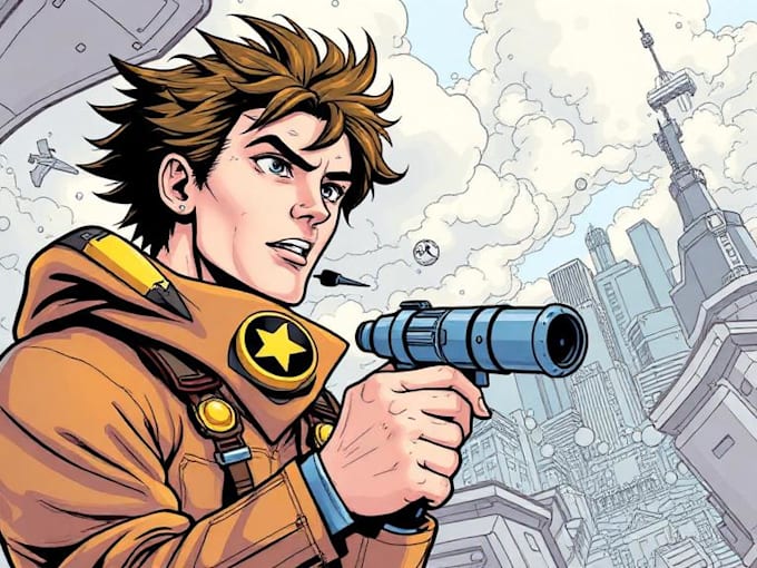 comic book illustration with comic book illustrator