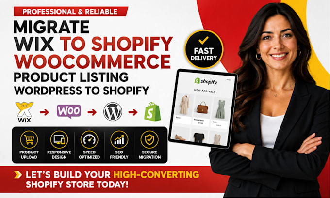 migrate wix to shopify, woocommerce product listing wordpress to shopify website