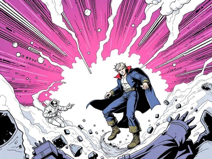 comic book illustration with comic book illustrator