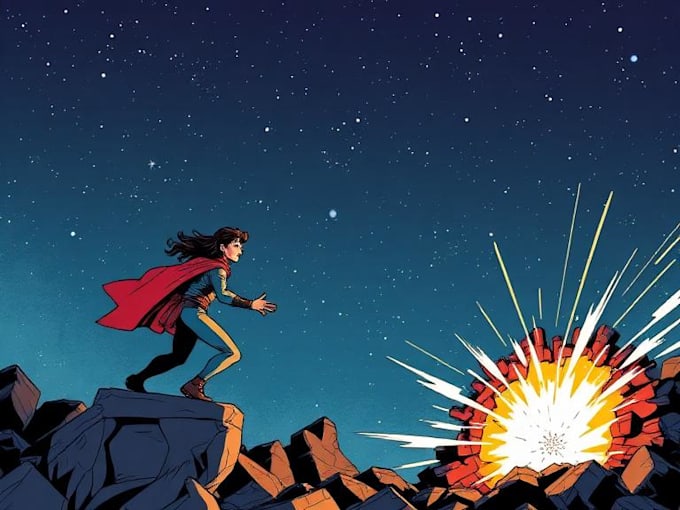 comic book illustration with comic book illustrator
