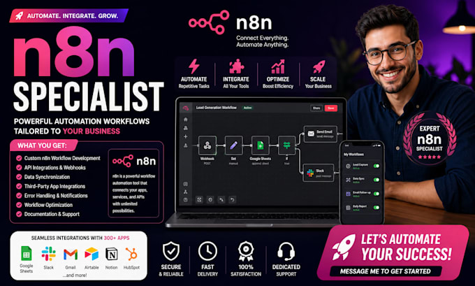 do n8n automation workflow ai agent API integration specialist developer expert