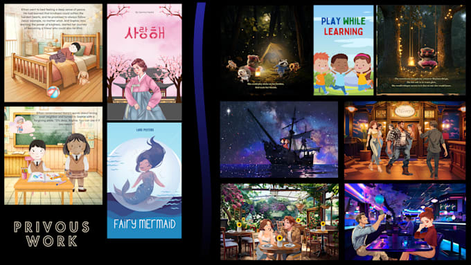 illustrate a childrens book with consistent custom characters
