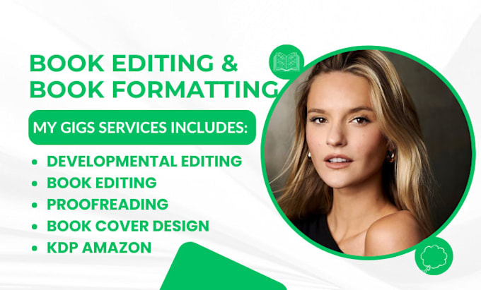 be developmental book editor KDP book formatting book cover design or redesign