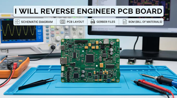 reverse engineer pcb board into schematic, pcb layout, gerber and bom files
