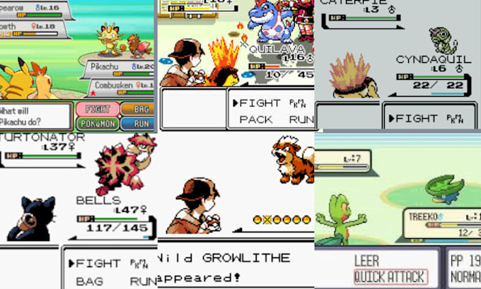 create custom pixel pokémon UI, hud, icons, and game assets
