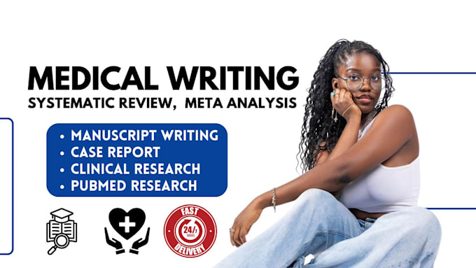 do medical manuscript writing, systematic review, meta analysis research