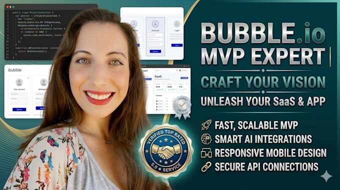 build bubble io saas mvp app bubble developer bubble website mobile app fix