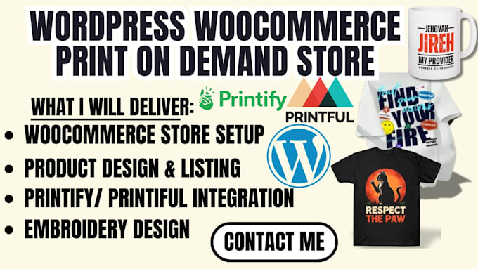 build automated woocommerce print on demand store using printful printify gelato
