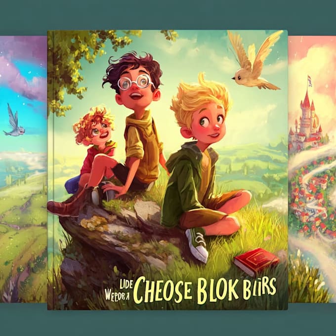 create a beautiful childrens book cover design