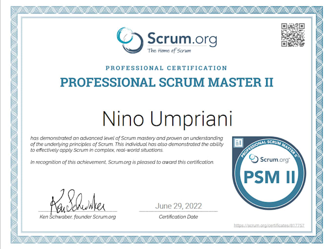 assist as a certified scrum master  senior IT project manager