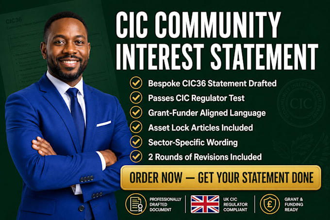 draft your cic community interest statement UK