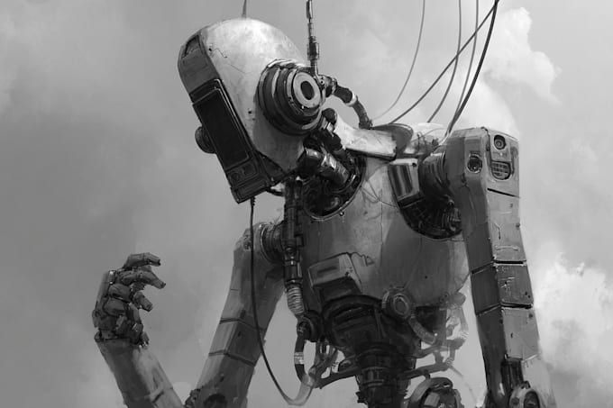 draw or design mechs robots concepts