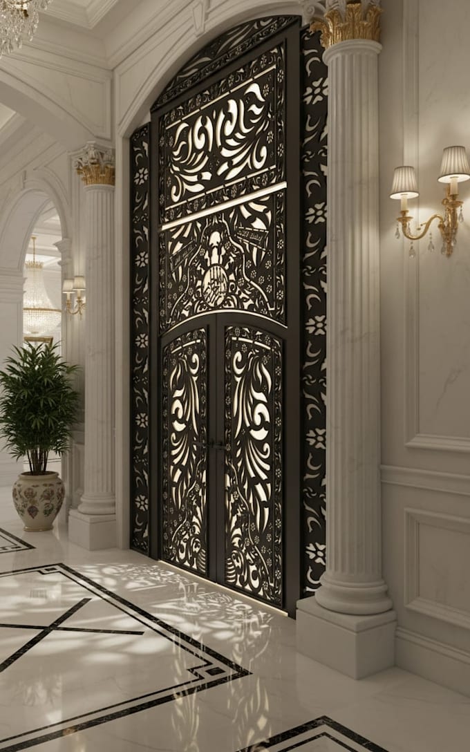 design custom cnc laser cut gates, screens, and railing panels