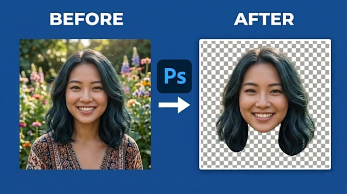 do professional head cropping and cutout