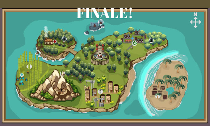 pixel art map, overworld tilemaps, rpg game fantasy world map design dungeon map