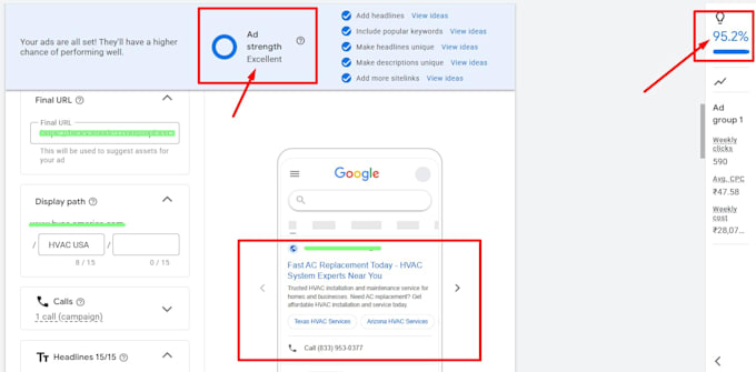setup and run google ads for hvac services business leads
