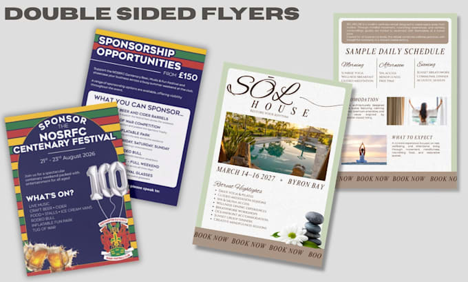 design stylish flyers, posters and promotional materials
