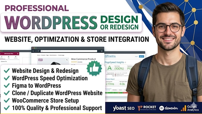 copy clone redesign website to wordpress using elementor pro