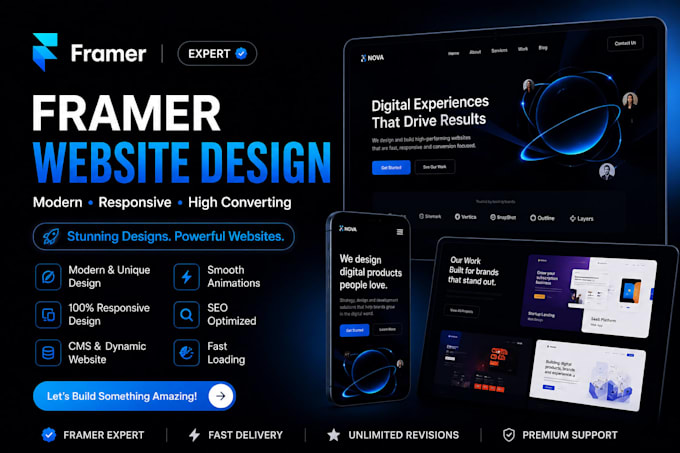 design framer portfolio website edit framer template fix cms blog website