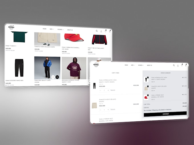 create fast responsive react ecommerce or business website tailwind supabase