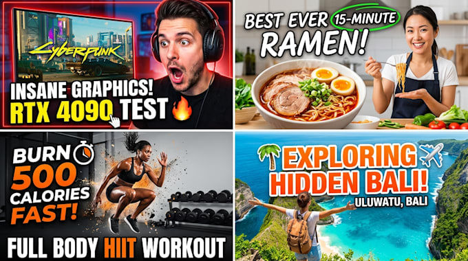 create click worthy youtube thumbnails