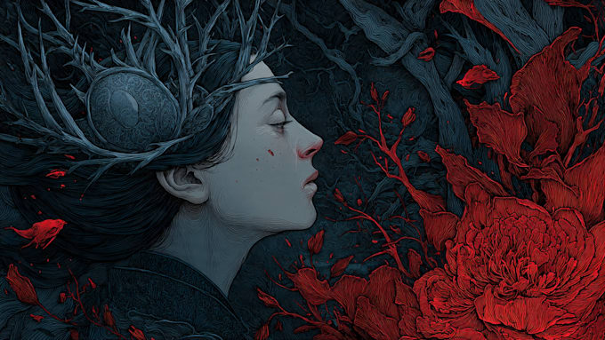 design a fantasy, dark fantasy character concept